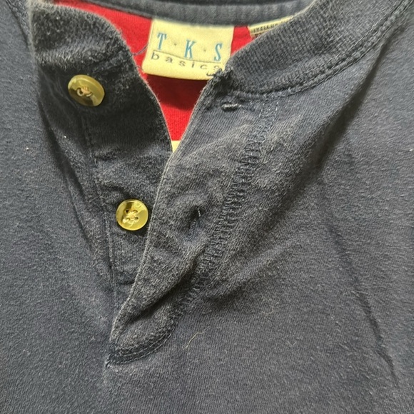 Tks boys button tshirt medium 10-12 blue and red - Picture 4 of 8